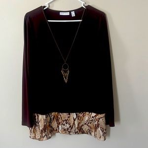 Susan Graver brown tunic size M